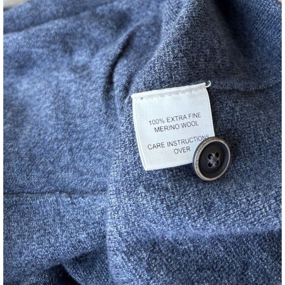 True Measure Of A Man Mens Blue Merino Wool Sweater Vest Size 2XL - Picture 6 of 6